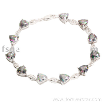 jewellery sterling silver tennis bracelet with mystic topaz